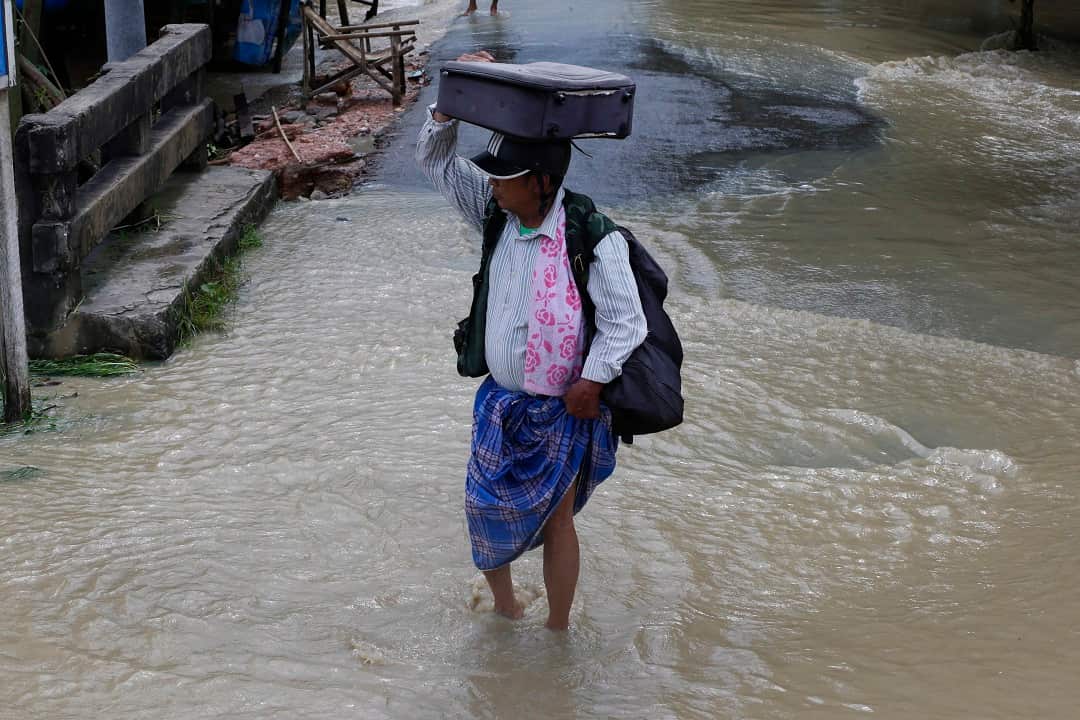 About 400,000 houses in villages in Myanmar have been affected by the flood.