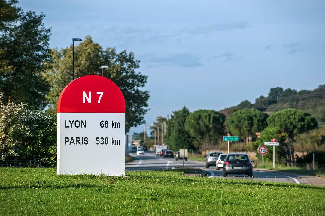 The historic Route Nationale 7 is one of the three roads chosen to trail the new speed limit.