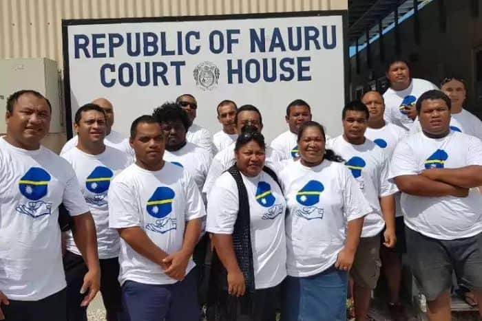Former MPs and their supporters who took part in the protest when they were first charged in 2015.