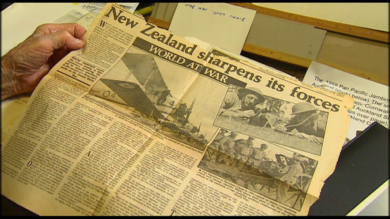 A New Zealand newspaper clipping during WW1