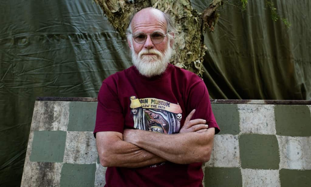 HEMP Party President Michael Balderstone in Nimbin NSW, Australia. The HEMP Party is a registered minor political group that advocates for legalisation of Marijuana.