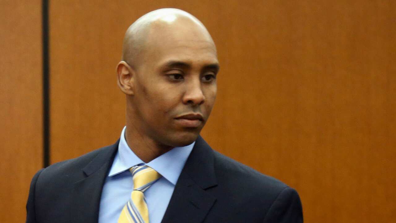 Mohamed Noor arrives at the Hennepin County Government Center for a hearing in Minneapolis on 8 May, 2018.