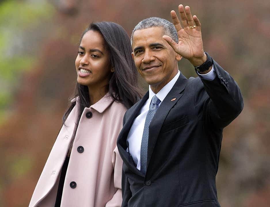 Barack Obama and daughter Malia