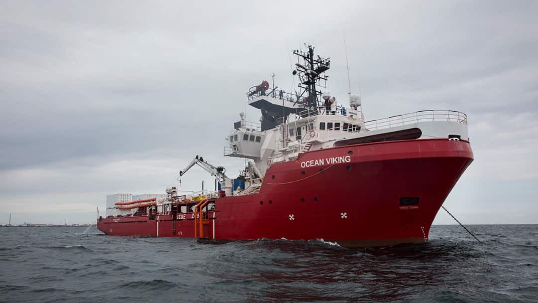 SOS Mediterranee's new ship, the Ocean Viking.