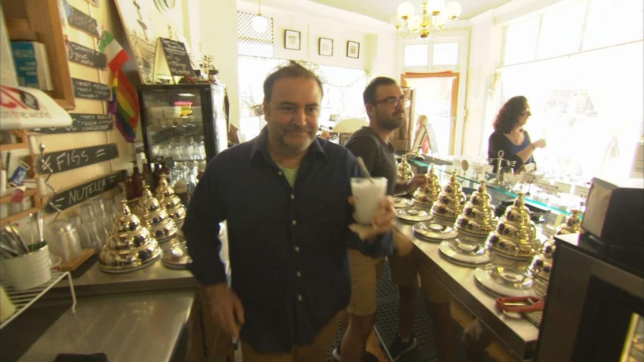 Luigi De Luca and son Salvatore run Cremeria De Luca, a gelato cafe in Sydney's inner west.