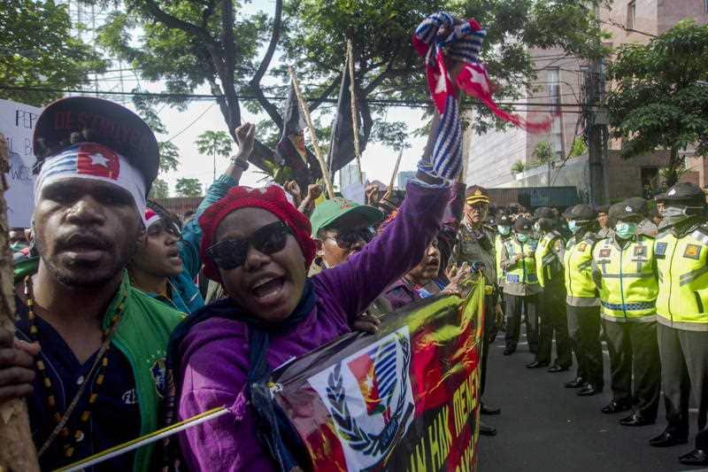 Dozens of West Papuan activists.