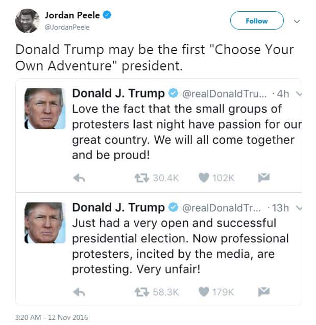 Peele Tweet