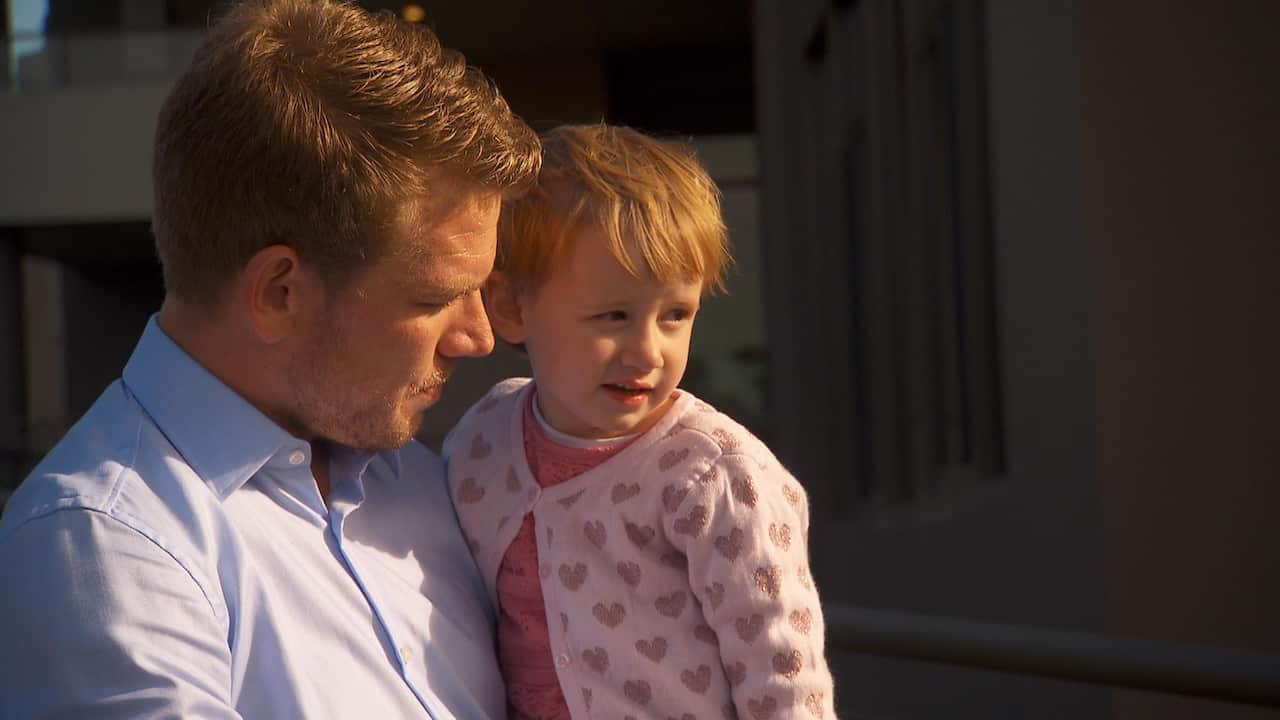 Peter Mullaly with his daughter. 