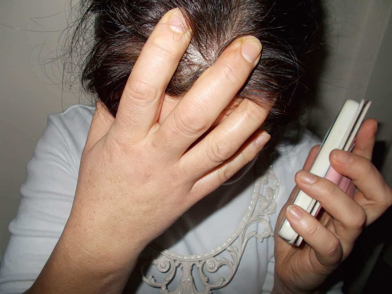 Migrant woman suffering domestic violence