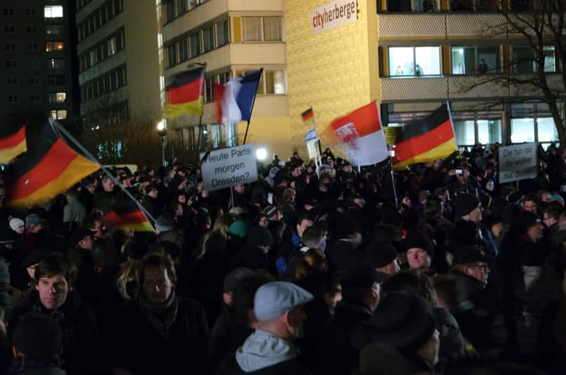 Pegida and anti-Pegida rallies