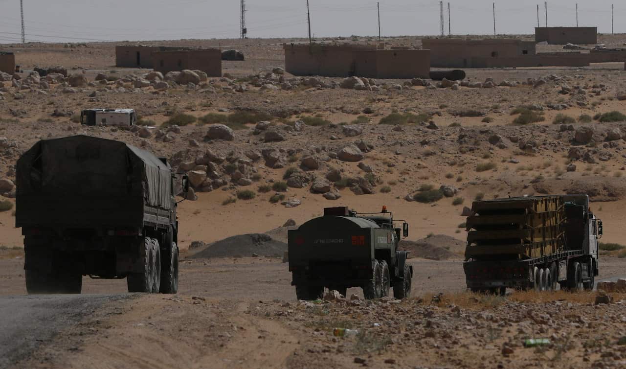 Russian trucks heading to Deir al-Zour, an oil-rich Syrian province that borders Iraq, last year.