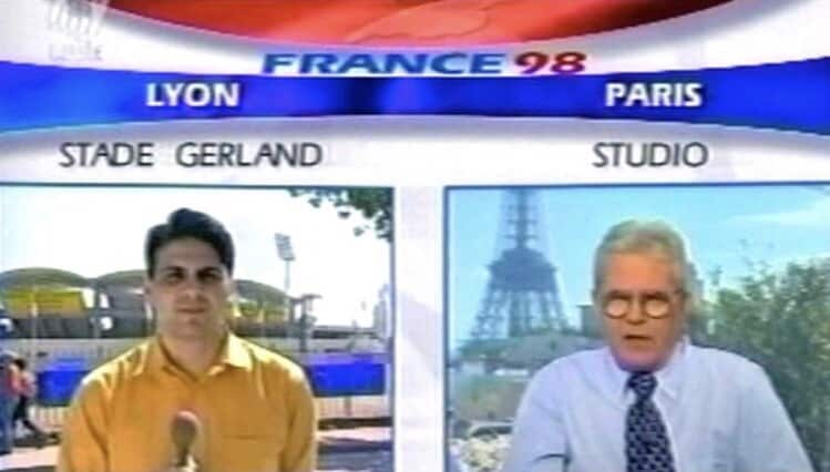 Rob Grasso (left) and Les Murray (right) in 1998.