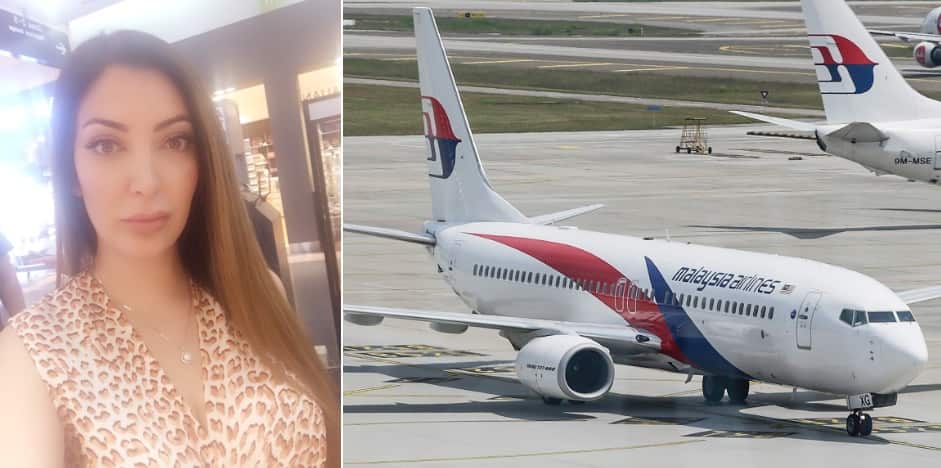 Katie Nelson and Malaysia Airline aircrafts parked at the Kuala Lumpur