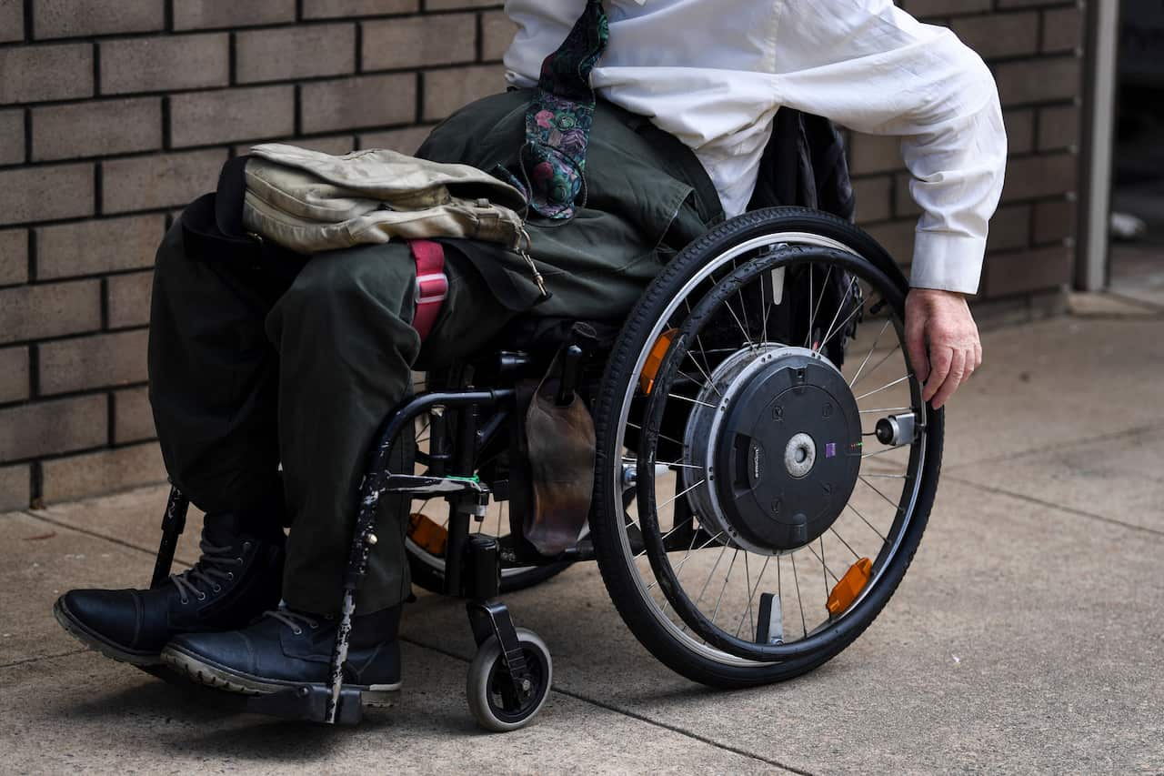 A man in a wheelchair