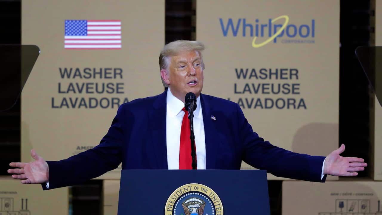 President Donald Trump speaks during an event in Ohio