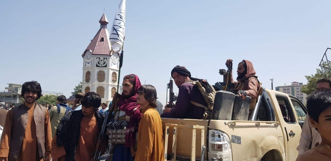 Taliban members patrol the streets of Afghan capital Kabul 