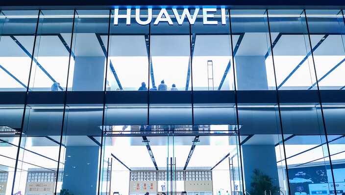 View of a store of Chinese tech giant Huawei in Shanghai, China.