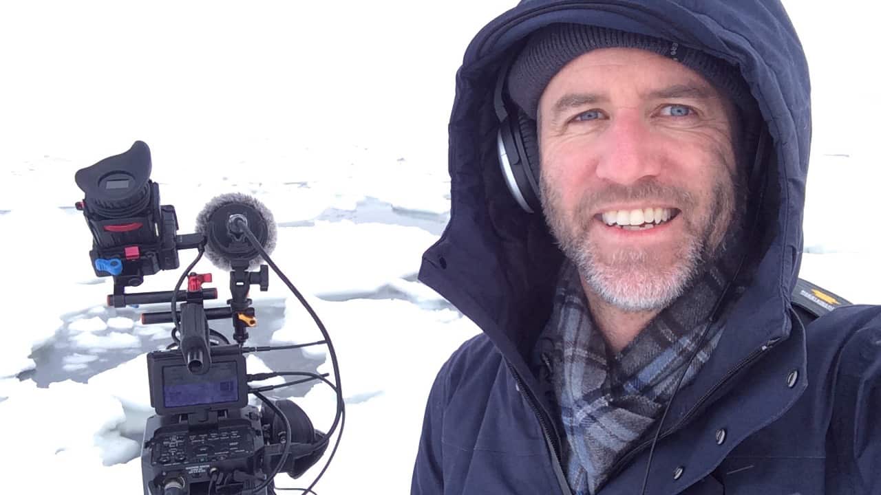 Filming in the freezing weather presented Aaron with many challenges, including making sure that his lens didn't steam up.