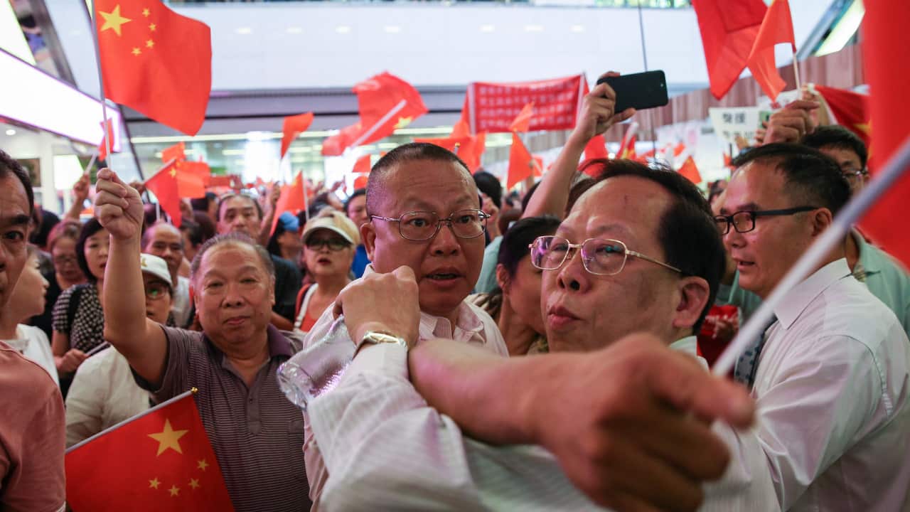 Shopping malls have become site for confrontations between pro-China supporters and pro-Hong Kong supporters.