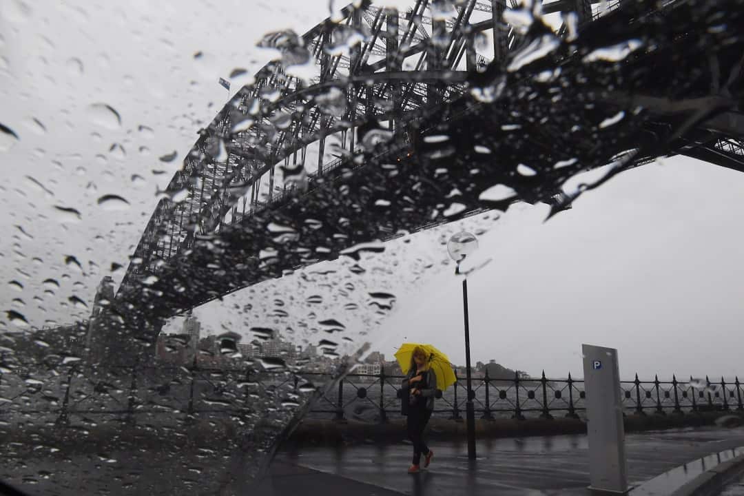 Rain in Sydney.