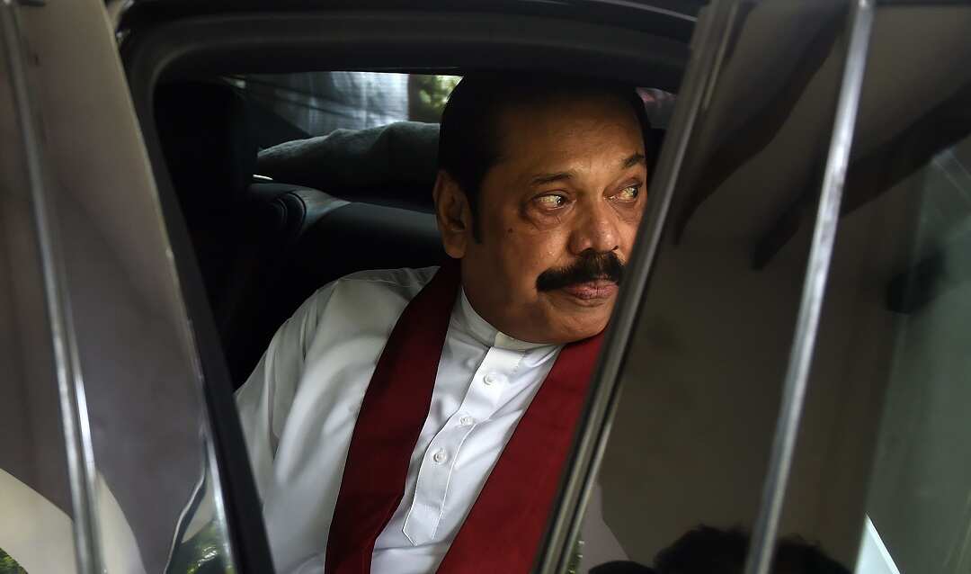 Sri Lanka's former president Mahinda Rajapakse is in a power struggle. 