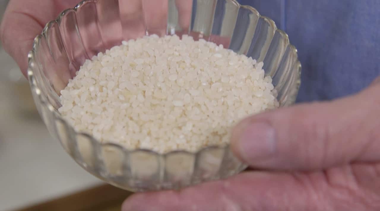 Organic Koshihikari rice, which Peter says could fetch a far higher price in Japan.