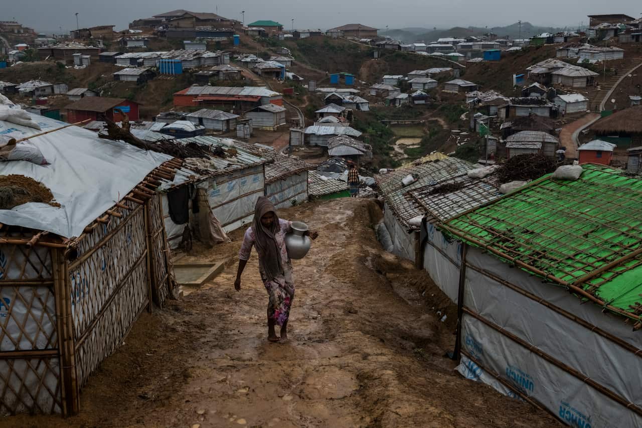 A Rohingya refugee in the Kutupalong camp in Bangladesh.