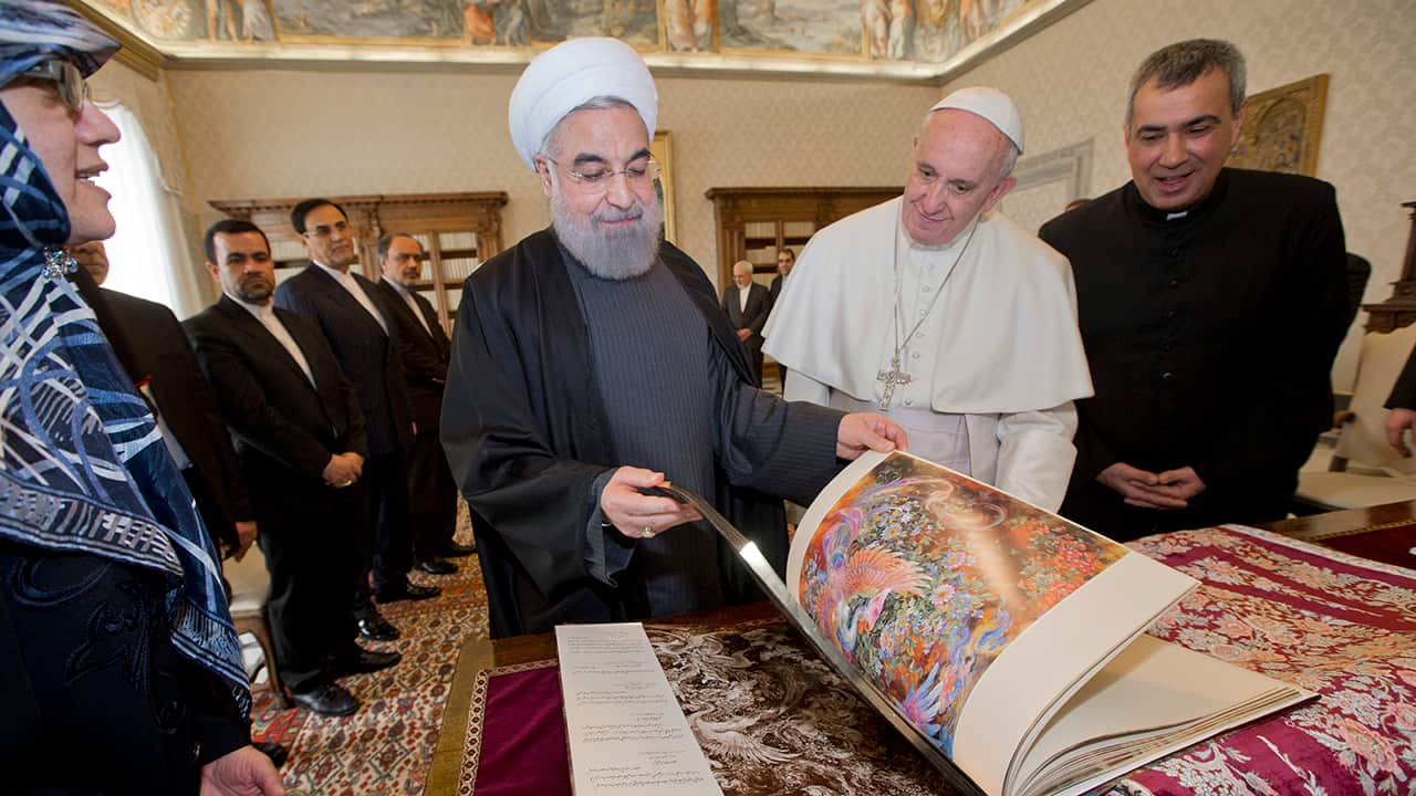 Rome covers statues ahead of Iranian presidential visit