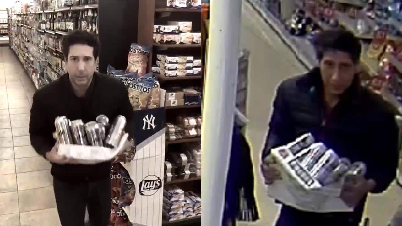 David Schwimmer (pictured right) made a parody video after the CCTV was released.