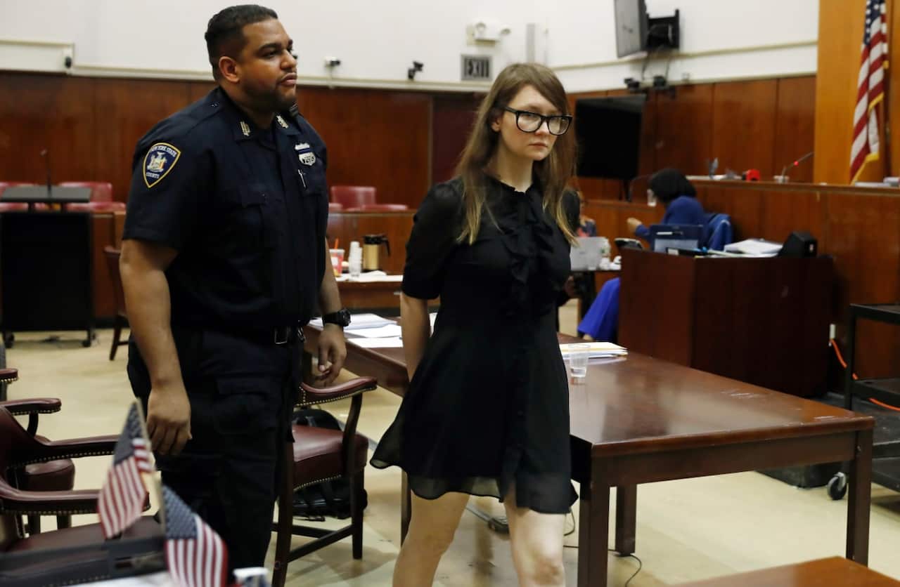 Anna Sorokin leaves the courtroom during jury deliberations in her trial at New York State Supreme Court