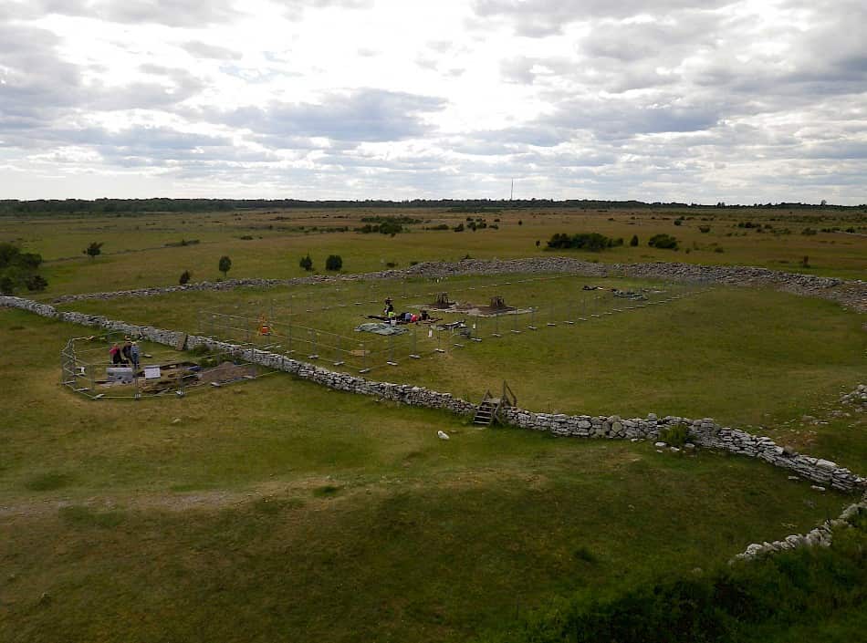 Excavations at the Sandby Borg site.