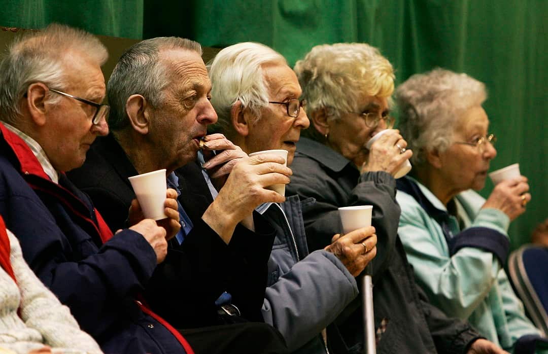 Pensioners In Scotland Take Part In A Local Tea Dance