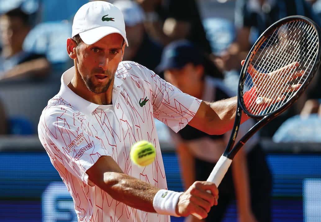 Novak Djokovic playing last month.