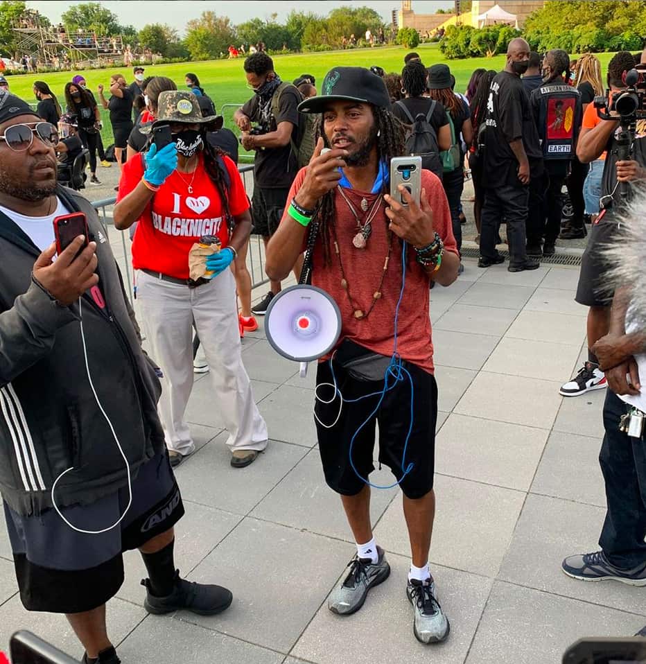 Frank “Nitty” Sensabaugh walked 1,200 kilometres from Milwaukee to Washington for BLM.