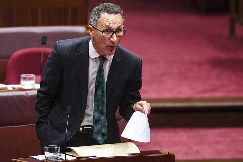 Australian Greens leader Richard Di Natale was ejected from the chamber after calling another Senator a "pig".