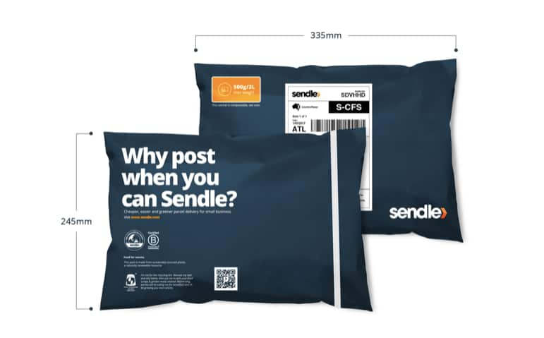 Sendle's compostable satchels