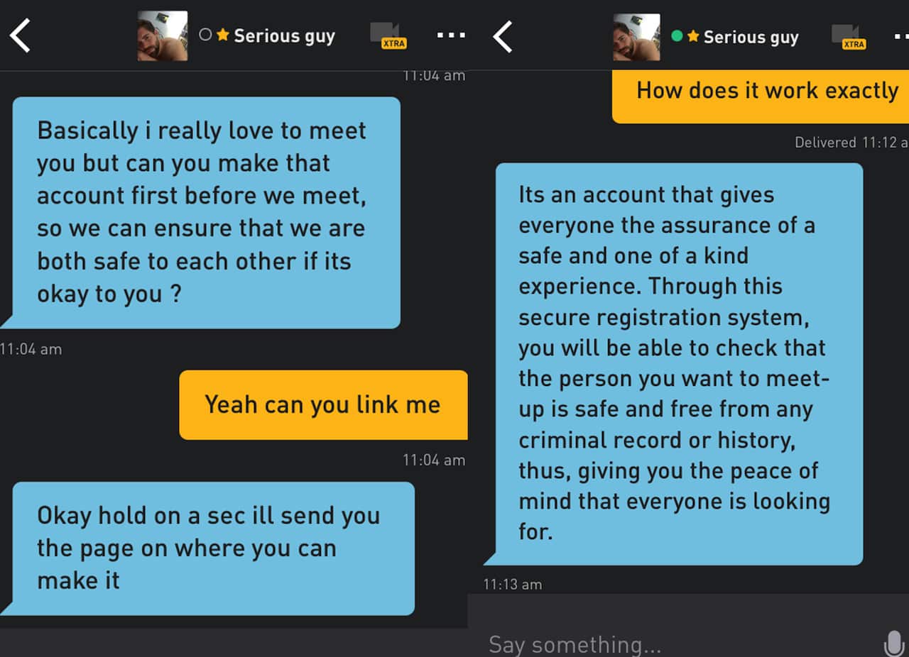 Serious guy phishes