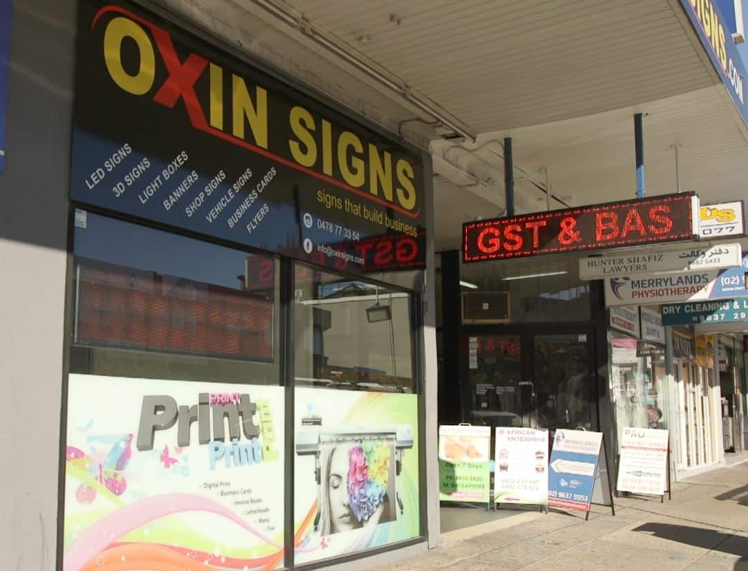 Oxin Signs is located in Sydney's Western Suburbs
