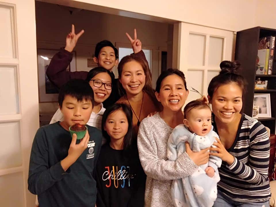 Sidney and Billy with their Melbourne-based relatives. 