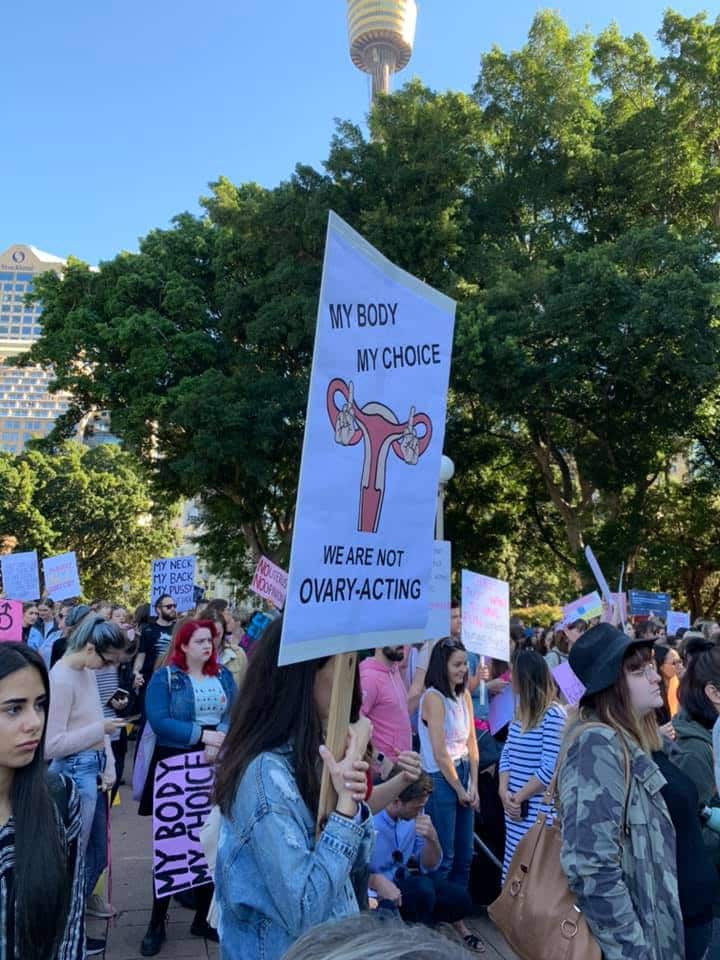 Protesters have called for access to abortion services to be viewed as a 'fundamental right'.