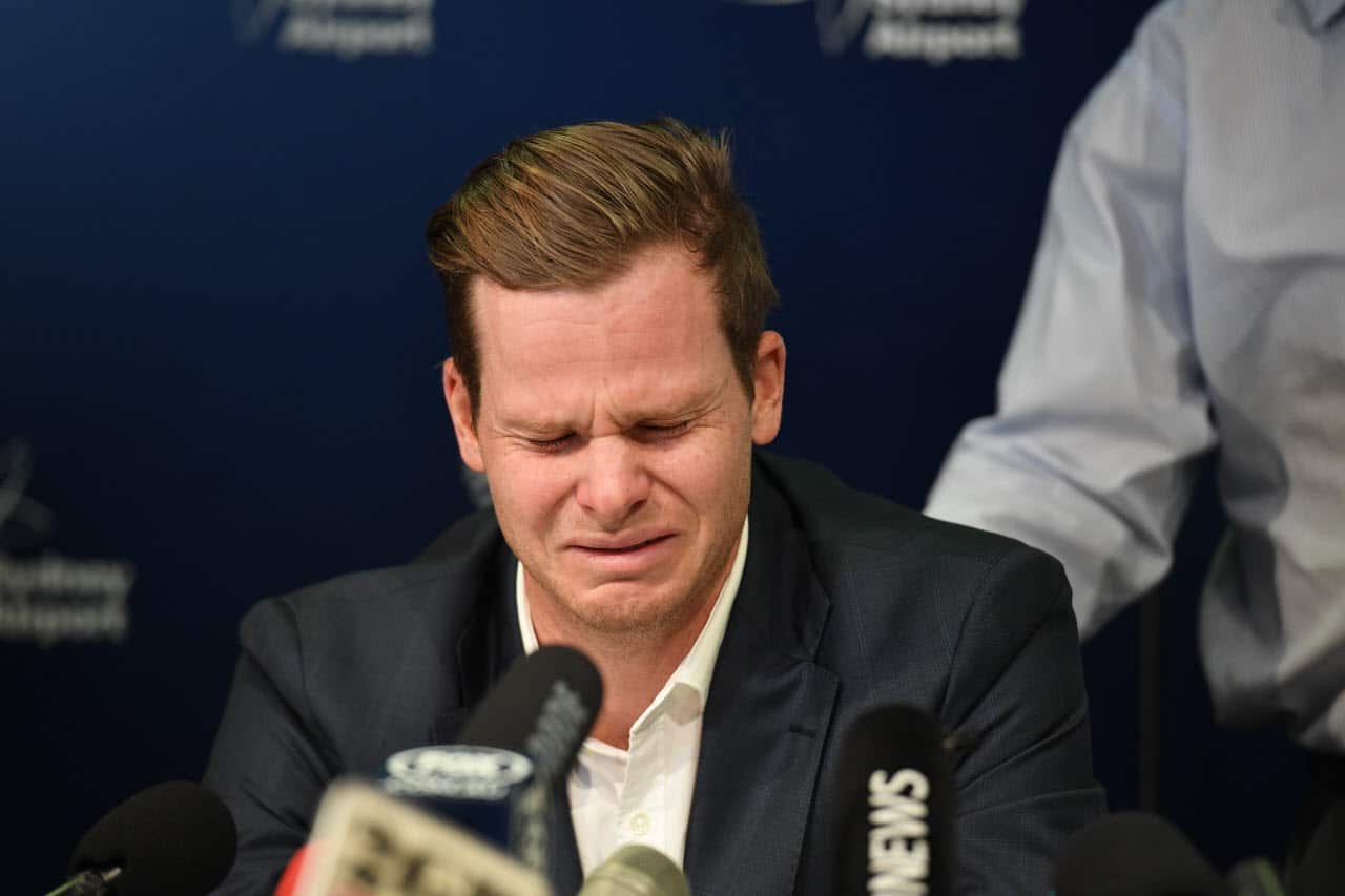 Cricket Captain Steve Smith arrives at Sydney International Airport in Sydney, Thursday.