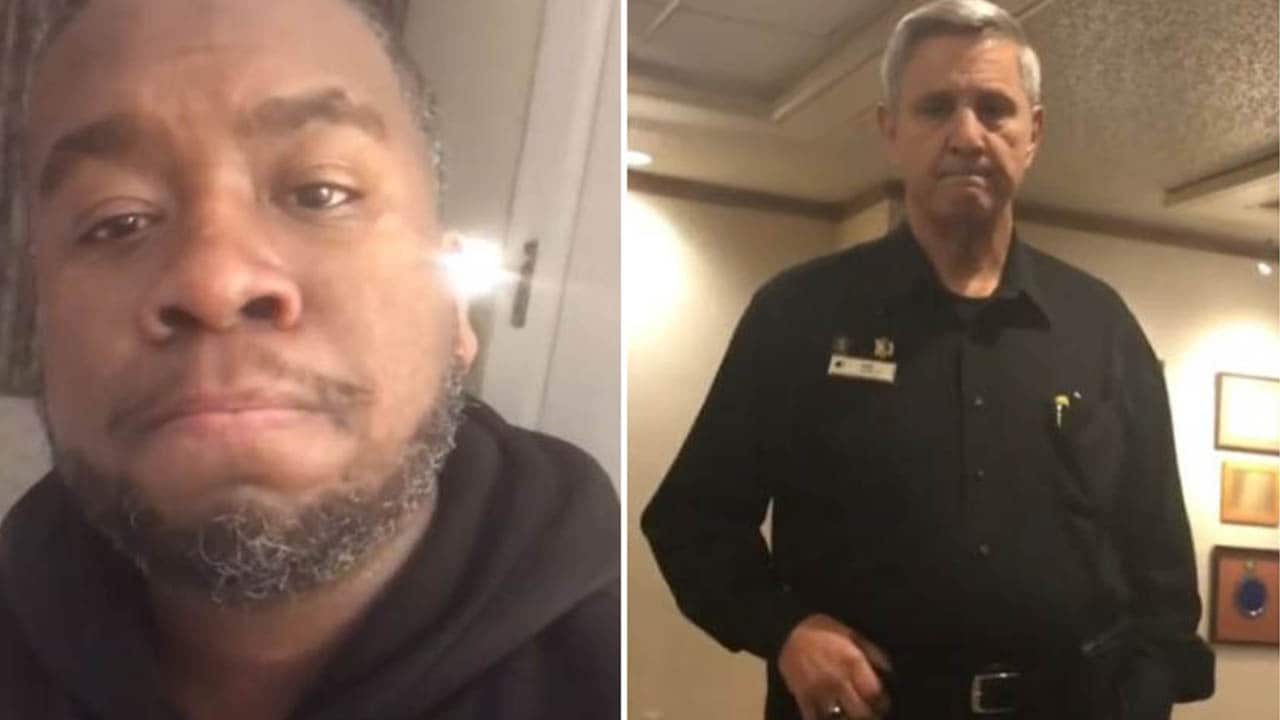 Jermaine Massey (right)  alleges he was unfairly treated by a hotel in Oregon who said he was a 'safety threat to other guests'.