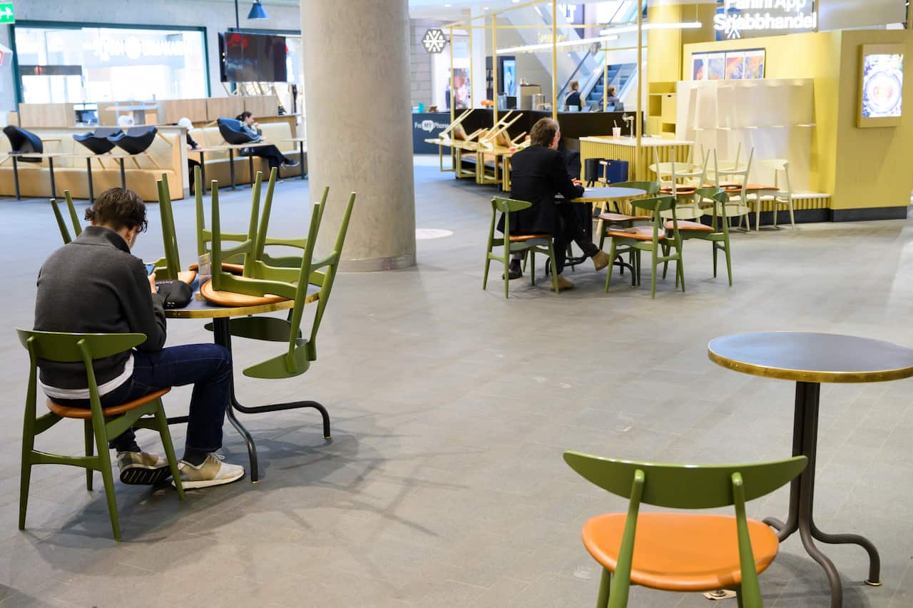Social distancing, Sweden style.