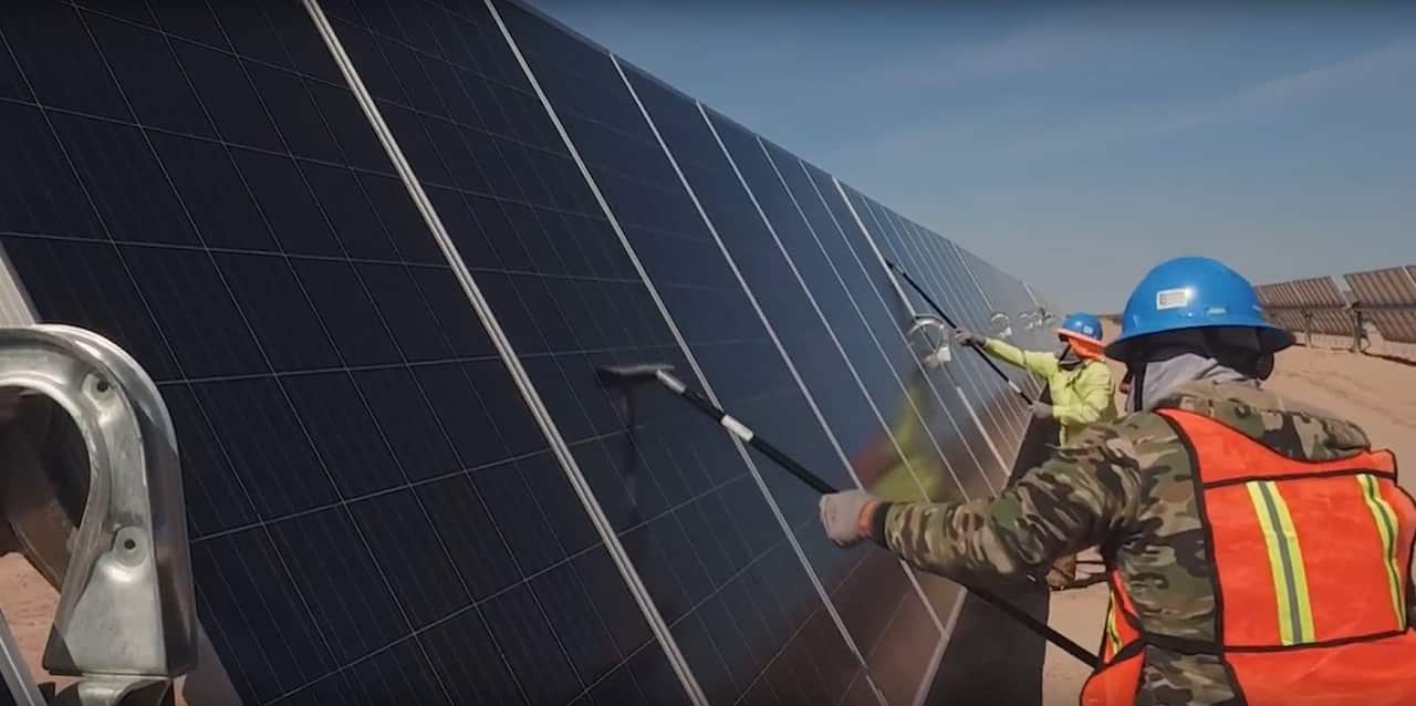 The solar panels will produce enough electricity to power 1.3 million homes.