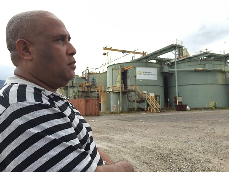 Ben Afuga, Gold Ridge landowner and director of GoldRidge Community Investment Limited, the mine’s current owner. (SBS)