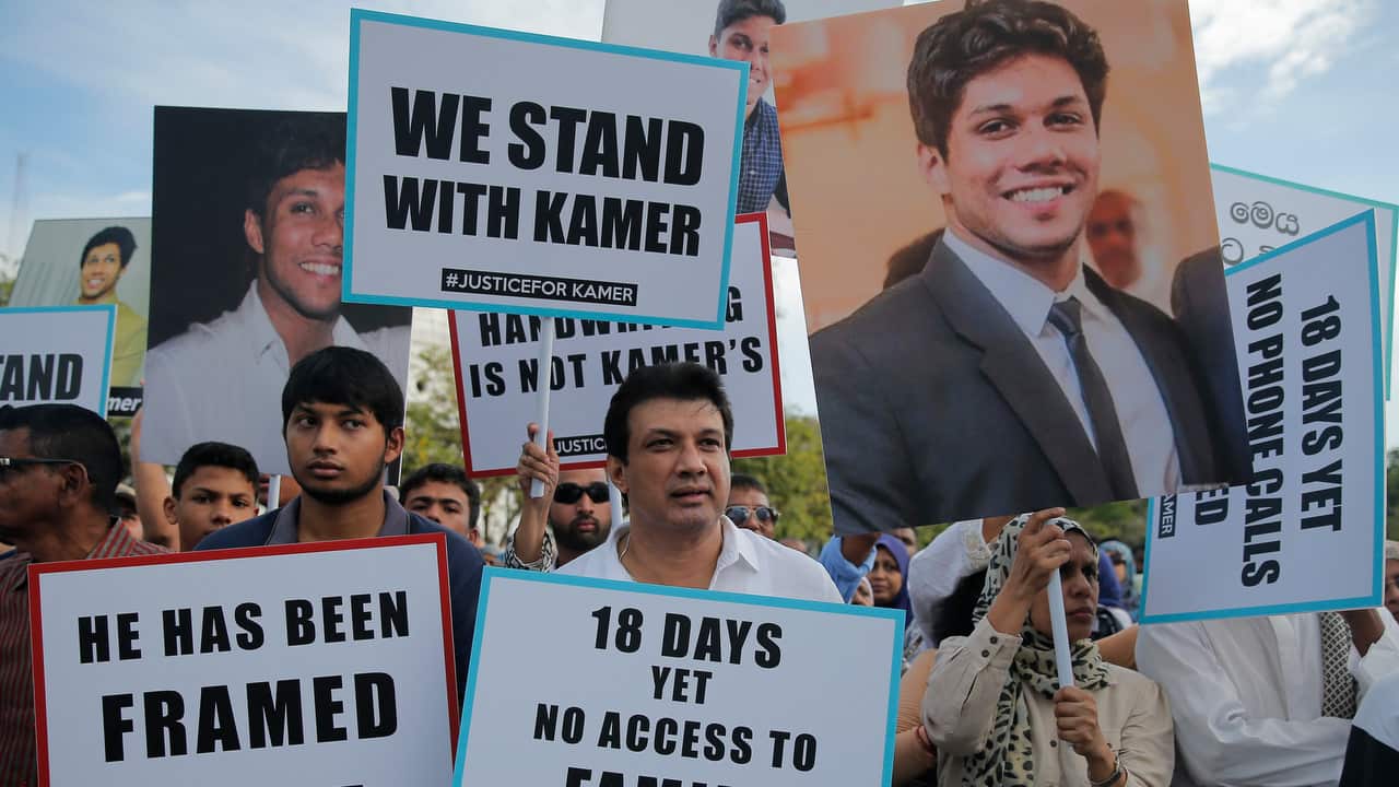 Protests in Colombo, Sri Lanka, September 18, 2018.