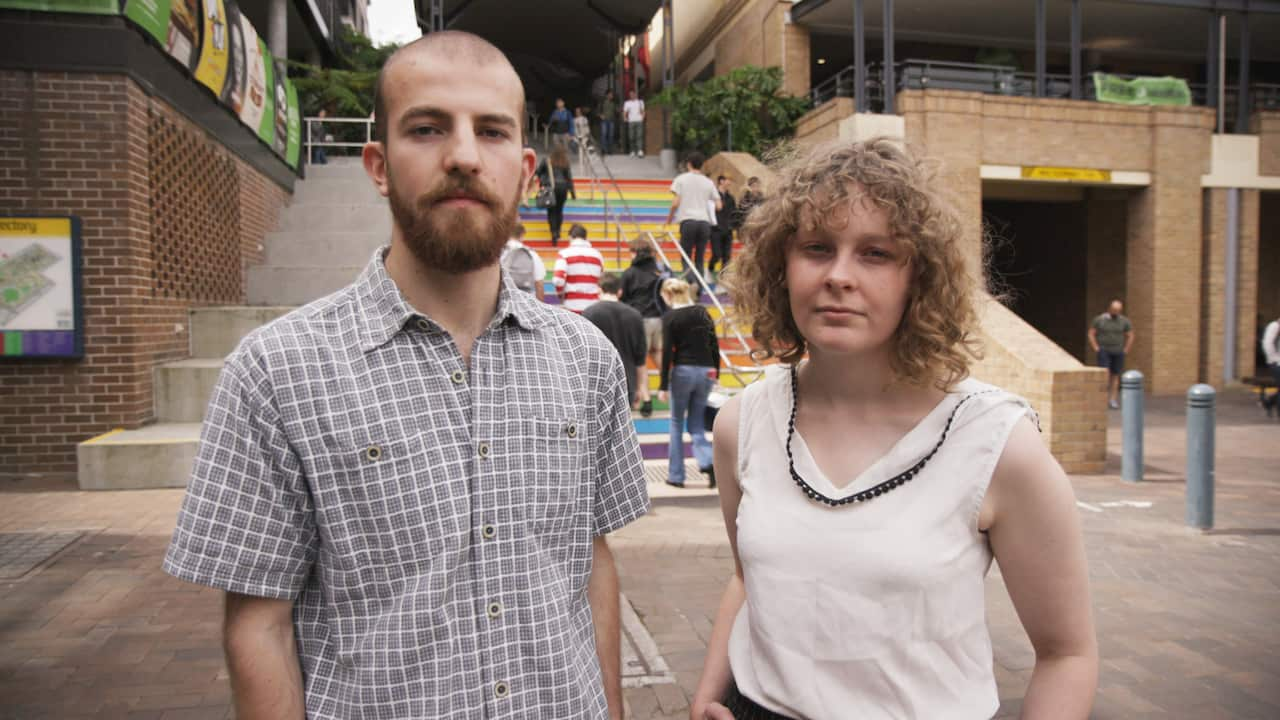 UNSW student leaders Angela Griffin, 22, and Jack Poppert, 23.