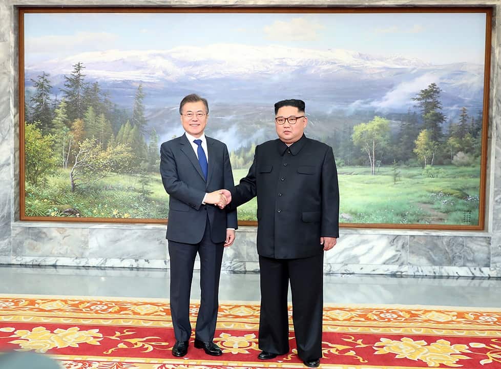 South Korea's presidential Blue House said the two leaders held talks for two hours on Saturday afternoon