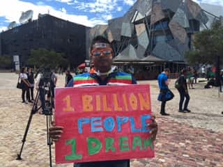 The Swami Army out in force in Melbourne (SBS)