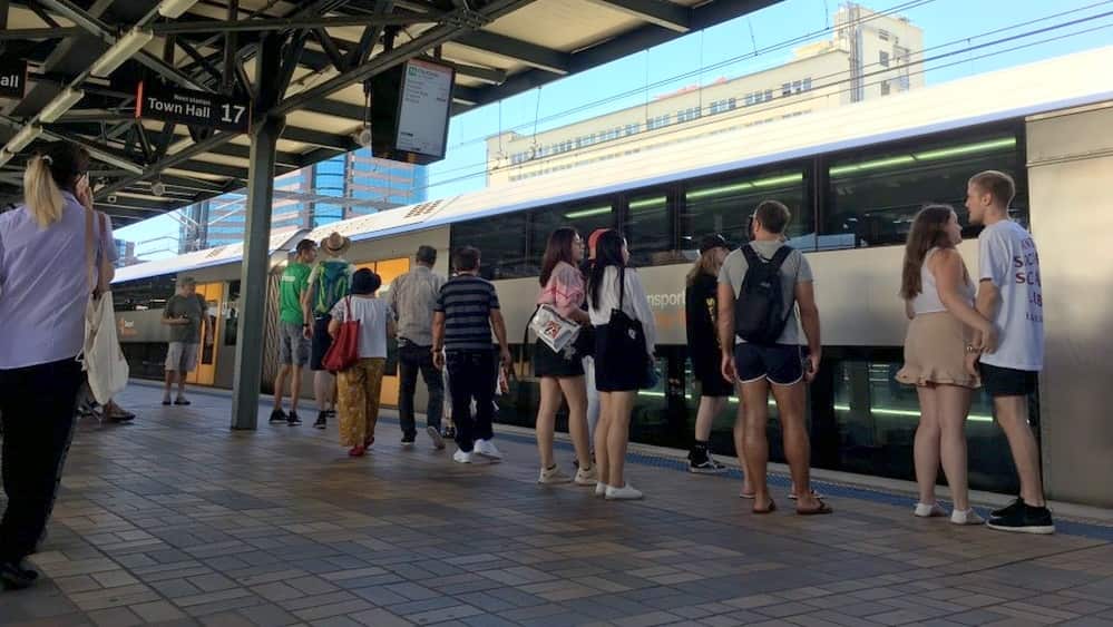 Passengers at Central Station on Tuesday afternoon.